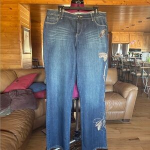 Coldwater Creek High Rise Jeans with embellishments